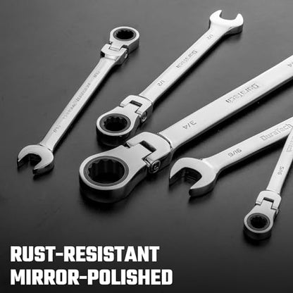 DURATECH 3/4" Flex-Head Ratcheting Combination Wrench | SAE, 72-Tooth, CR-V Steel - style: 3/4"