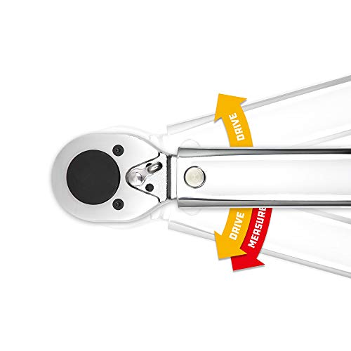 Powerbuilt 3/4-Inch Micrometer Torque Wrench, 100-600 Foot/Pounds, Reversible Ratchet Clicks, Lockable - 641434 - size: 3/4 in.