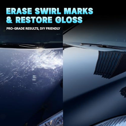 Medium Cut Polish - 17.6 Bottle for Swirl Marks & Light Scratch Removal - Safe Car Paint Polishing Compound - Use by Dual Action Polisher or Hand - All Clear Coats