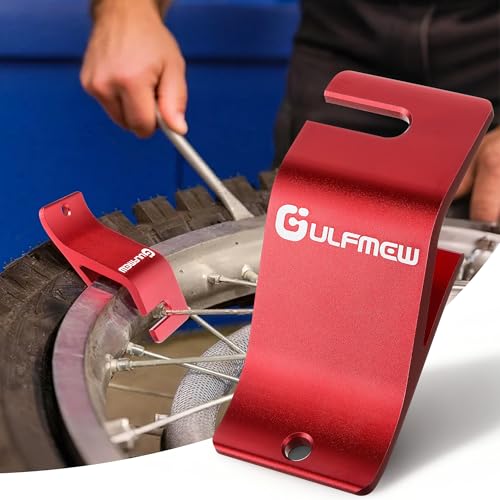 Motorcycle Tire Bead Installation Holder Hook(Red) | Aluminum Alloy Off Road Tire Removal Changer Tool, Wheel Bead Install Assistance Tool for Dirt Bike Motocross Motorcycle - color: Red