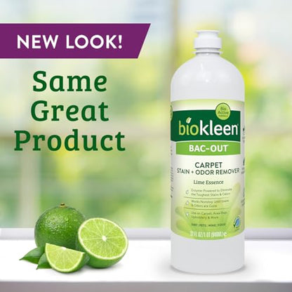 Biokleen Bac-Out Stain Remover for Clothes - 2 Pack - Enzymatic, for Laundry, Diapers, Wine, Carpets, & More, Eco-Friendly, Plant-Based, 32 Ounces - size: 32 Fl Oz (Pack of 2)