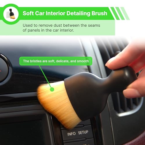 7-in-1 Car Detailing Kit - Powerful Multi-Purpose Complete Auto Cleaning Set with Telescopic Mop, Microfiber Mitt, Towel, Wheel & Interior Brushes