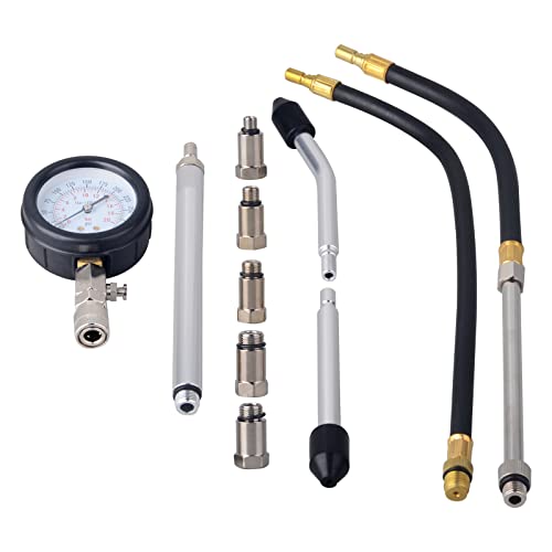 DAYUAN 8pcs Professional Petrol Engine Compression Tester Kit Bundle with 11PCS Engine Cylinder Compression Tester Kit