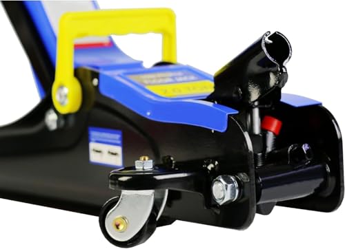 2 Ton Low Profile Floor Jack, Heavy Duty With Single Piston Quick Lift Pump, Steel Car Jack Adjustable Height 3.3"-15.2", Hydraulic Trolley 4000 LBS Capacity, Blue - color: Blue - 2 Ton(Single Pump), Lift 3.3"-15.2"