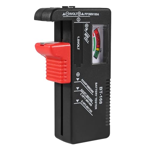 UMLIFE 3Pack Battery Tester, Universal Battery Checker Small Battery Tester for AAA AA C D 9V 1.5V Button Cell - for Household Batteries BT-168 - color: 3PCS