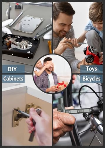 Upgraded 42 in 1 Magnetic Screwdriver Set, Ankilo DIY Ratchet Screwdriver Set, Multi Bit Magnetic Drive with 40 PCS Portable Repair Tool Kit for Valentine's Day Gifts Home, Bike, Repairs (Grey) - color: #Grey
