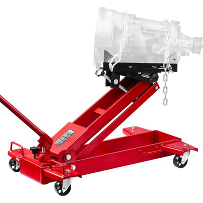 VEVOR Adjustable Floor Transmission Jack 2200 lbs/1T Low Profile Hydraulic Transmission Telescoping Heavy-Duty Lift Jack 7.28-27.6 in Lifting Height, 360° Swivel Front Wheels - size: 2200 lbs