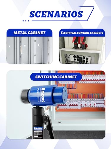 AMZCNC Hydraulic Knockout Hole Punch Driver Kit 1/2 to 4 inch Electrical Conduit Hole Cutter Set KO Tool Kit Metal Sheet Puncher (12TON(1/2"~4")) - size: 12TON(1/2"~4")