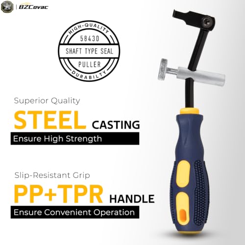 W89208 Cam Pulley Holder + 58430 Shaft Type Seal Puller - Universal Camshaft Pulley Holding Tool & Shaft Seal Puller Set for Engine Cam/Crank Seal Removal and Timing Belt Service