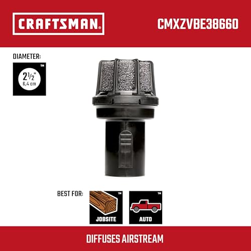 CRAFTSMAN CMXZVBE38660 2-1/2 in. Diffuser Wet Dry Shop Vacuum Attachment - size: 2-1/2-in. Diameter