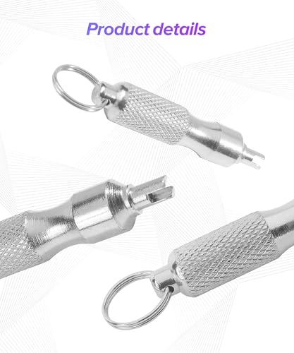 2PCS Valve Stem Removal Tool,Car Accessories Valve Core Removal Tool,Motorcycle Keychain,Automotive Tire Repair Tools,Suitable for Standard Valves Cores of Cars,Motorcycles,Trucks,Bicycles