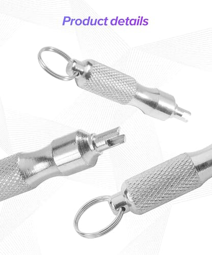 2PCS Valve Stem Removal Tool,Car Accessories Valve Core Removal Tool,Motorcycle Keychain,Automotive Tire Repair Tools,Suitable for Standard Valves Cores of Cars,Motorcycles,Trucks,Bicycles