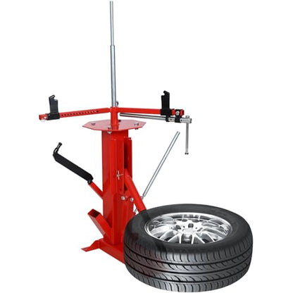 Multi Manual Tire Changer Machine for 4" to 21" Tires Portable Hand Bead Breaker Mounting Tool Heavy Duty Tire Changer for Motorcycle Gocart Trailer Bike ATV Truck (Red)