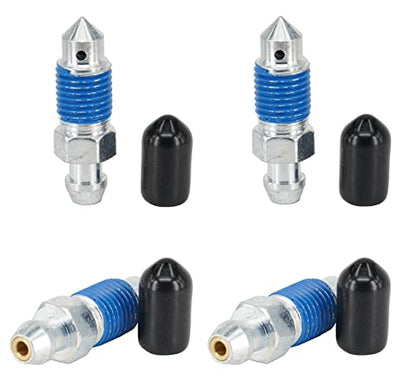 4-Piece Speed Bleeder Kit - Quick Bleeders with Dust Caps, 3/8"-24 x 32.6mm, H9402-4, 12701, 13901, 6858, 639590,639600 - size: 3/8"-24 - 32.6mm (4 PCS)