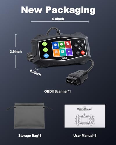 OBD2 Scanner Diagnostic Tool, EXTRACTME Car Scanner with Battery Tester, Engine Light, Data Stream, I/M Readiness, Mode 6/8, Professional Code Readers & Scan Tools for OBDII 12V Vehicles 1996+