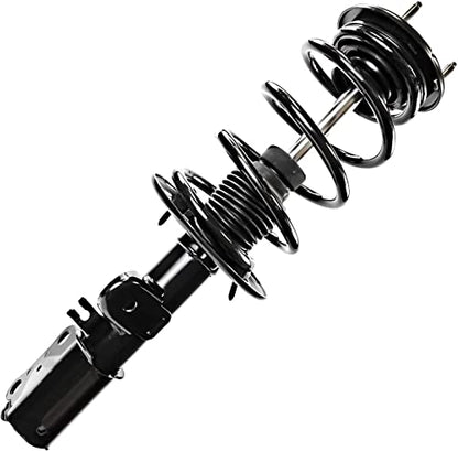 Detroit Axle - Front Struts with Coil Spring + Rear Shock Absorbers Replacement for 2013-2019 Ford Flex Lincoln MKT - 4pc Set - size: 4AQ47150/Shock Kit