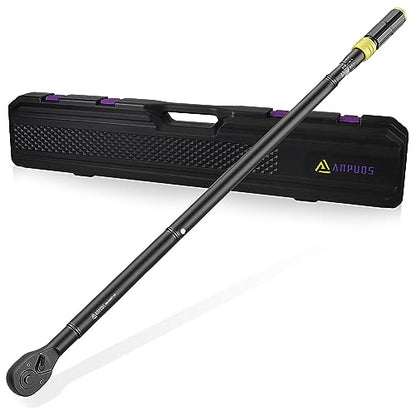 ANPUDS 1-Inch Click Torque Wrench, 200-1200 Ft-Lb/271-1626 Nm, Heavy Duty | ±3% Accuracy, 48-Tooth Quick Release, Cr-V Steel, Dual-Direction, for Mining Truck, Marine, Oil Field & Wind Turbine - size: 200-1200 ft-lb / 271-1626 Nm