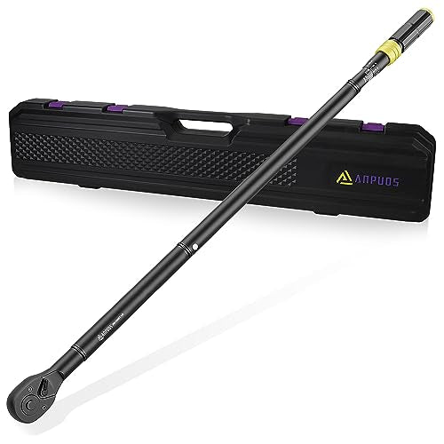 ANPUDS 1-Inch Click Torque Wrench, 200-1200 Ft-Lb/271-1626 Nm, Heavy Duty | ±3% Accuracy, 48-Tooth Quick Release, Cr-V Steel, Dual-Direction, for Mining Truck, Marine, Oil Field & Wind Turbine - size: 200-1200 ft-lb / 271-1626 Nm