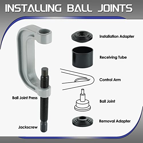 ATP Ball Joint Removal Installation Tool with 4 Wheel Drive Adapters