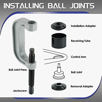 ATP Ball Joint Removal Installation Tool with 4 Wheel Drive Adapters