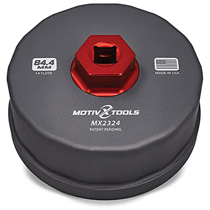 Motivx Tools MX2324-US 84mm 14 Flute Precision CNC Machined Aluminum Oil Filter Wrench Compatible with Mercedes Dodge and Jeep 3.0L Diesel Engines