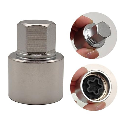 302 Wheel Locking Nut Key for Mercedes Benz, Lug Nut Removal Tool | Wheel Lock Nut Socket Adapter, Anti-Theft Screw Remover, Hand Repair Tool, Tyre Fitting, garage - color: Scoket 302