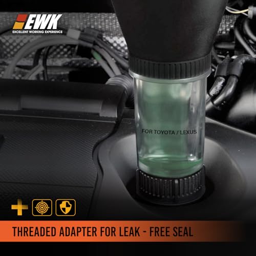 EWK Oil Funnel Threaded Engine Oil Fill Funnel, Secure No-Leak Design for Toyota & Lexus Engines, Hands-Free Spill-Free Oil Change Tool for DIY Owners & Professional Technicians