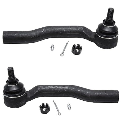 Detroit Axle - Front Steering Knuckles with Hubs + Outer Tie Rod End Links Replacement for 2007-2015 Mazda CX-9 CX-7 - size: 4SU50463/Kit