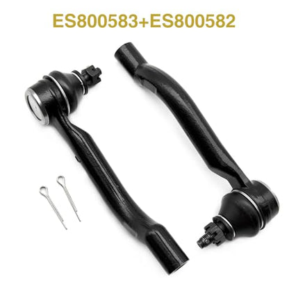 2PCS Front Outer Tie Rod Ends Kit for Nissan Rogue 2008-2013 2.5L | For Nissan Rogue Select 2014-2015 L4 2.5L, OE ES800582 ES800583, Front Left Driver and Right Passenger Side