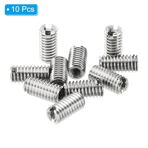 PATIKIL Thread Adapters Sleeve Reducing Nut, 10 Pcs M4x0.7 Male to M2x0.4 Female Repairing Insert Nut Screw Reducer Stainless Steel Fastener 8mm - size: M2xM4x8mm