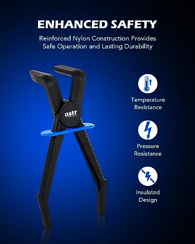 Orion Motor Tech Hose Pinch Off Pliers, 6 Piece Hose Pinch Off Pliers Set for Flexible Hoses Brake Fuel Coolant Hoses Maintenance, Hose Pinch Pliers with Straight and 90° Pliers - style: Straight and Angled