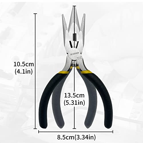 BOOSDEN 5" Small Needle Nose Pliers 10 Pack, Mini Needle Nose Plier with Wire Cutters, Spring Loaded Needle Nose Pliers for Jewelry, Crafts, Electronics - size: 5" (10 Pack)