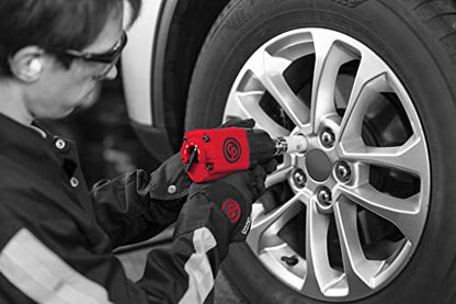 Chicago Pneumatic CP7741 Air Impact Wrench (1/2 Inch), Air Impact Gun Industrial Repair & Assembly Tool, Pistol Handle, Twin Hammer, Max Torque Output 715 ft. lbf/970 Nm, 10000 RPM - size: Strandard