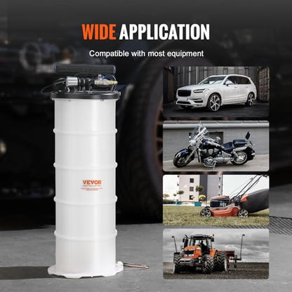 VEVOR 6.5L Pneumatic/Manual Oil Extractor Pump, Fluid Extractor Pump for Automotive Fluids Vacuum Evacuation, Oil Change & Fluid Change Tool with Dipstick and Suction Hose - style: 6.5L Pneumatic/Manual