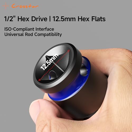 Crosstar 1/2" Drive Impact Flip Socket Set | Thin Wall Lug Nut Remover - 8 Sizes for Universal Fit | Cr-Mo Steel Non-Marring Design | Wheel Lock Removal Tool for Trucks & SUVs