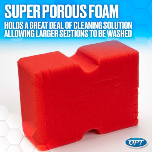 Optimum No Rinse Version 5 (32 Oz) and Big Red Sponge (BRS) Car Cleaning Kit, ONR Rinseless Car Wash and Wash Sponge for Washing and Auto Detailing - style: ONR & Sponge