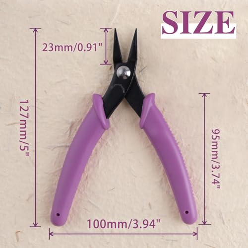 SPEEDWOX Long-Nose Pliers 5.5" Mini Tweezer Nose Pliers Chain Nose Plier Flat Nose Specialty Pointed Nose Micro Plier With Smooth Jaws 1mm Diameter Tip Small Jewelry Making Needle Nose Plyers - size: 5.5" Chain Nose