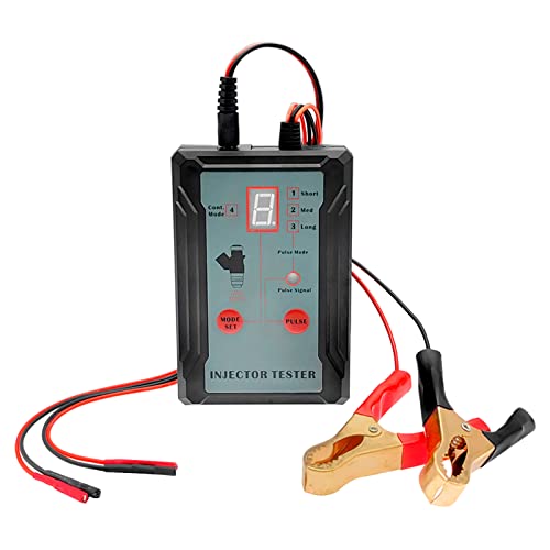 Shkalacar Fuel Injector Tester Cleaner Tool Kit, Diagnosis Cleaning of Injectors DIY Cleaning Tool Kits 12V/5V Switchable Short-circuit Protection Injector Test Simultaneously DIY Cleaning Tools
