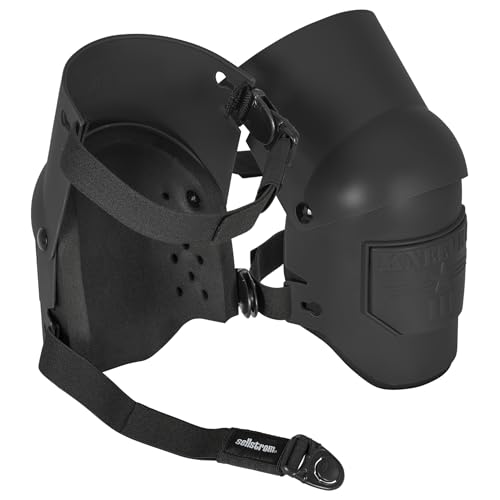 Sellstrom Ultra Flex KneePro Professional Knee Pads for Men & Women with Thick Foam Cushioning & Heavy Duty Hard Outer Shell - Adjustable Straps with Quick-Clips & Ergonomic Metal Hinges - for Construction Work, Gardening, Roofing, Flooring - color: Black