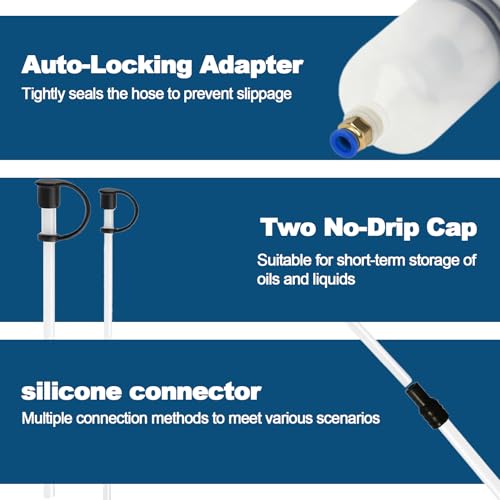 200cc Oil Extractor Pump, Manual Fluid Transfer Syringe, Manual Extraction and Filling Pump, Automotive Fluid Evacuator for Power Steering, Transmission, Brake Fluid & Coolant