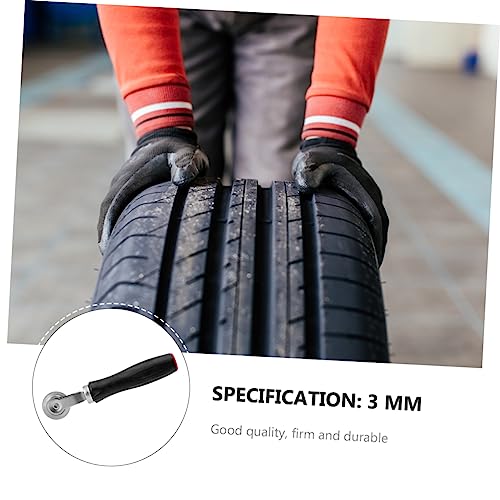 Tire Patch Roller Tool Car Tire Compaction Roller Auto Tire Repair Kit High Wear Resistance Black Handle - color: As Shown