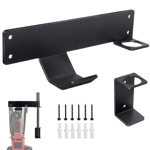 Floor Jack Stand Wall Mount Rack Organizer, Car Hydraulic Trolley Jack Stand Holder Storage Brackets for Tower Racing Trailer Accessories Tool