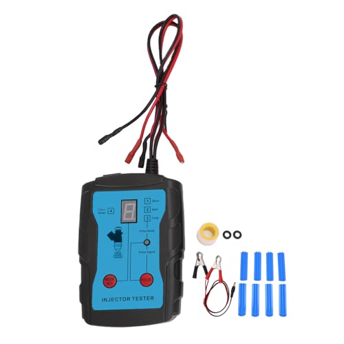 Drfeify Automotive Injector Cleaner Kit ABS Fuel Injection Tester Cleaning Tool 8 Adapters 4 Pulse Modes Dual Injector Testing for Gasoline Engine Mechanics and Garage Use