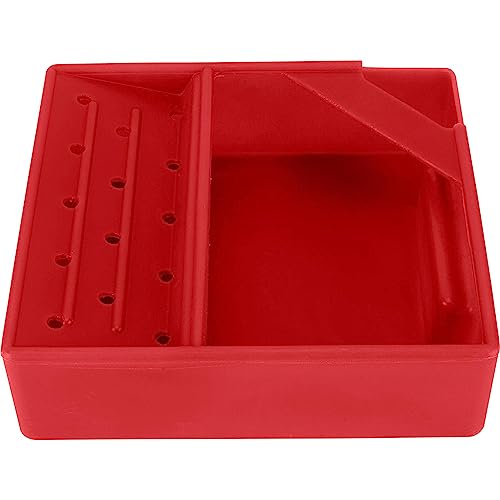 Oil Drain Pan Quick Change Rear Axle HDPE 5 Quart w/Angled Gear Shelf | Rotomolded 3/16" HDPE Construction, Perforated Drip Tray, Molded Spout & Handles, Gear Oil Catch Pan, 11.75" x 10.75" x 3.5"