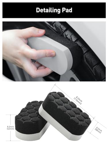 Fantasticlean 6PCS Car Wheel Brush Kit for Cleaning Tires | Tire Brush, Soft Rim Brush, Bendable Wheel Cleaner Brush for Cleaning Wheels, Double-Ended Detailing Brush, Applicator Pads - size: 6PCS-WDK001