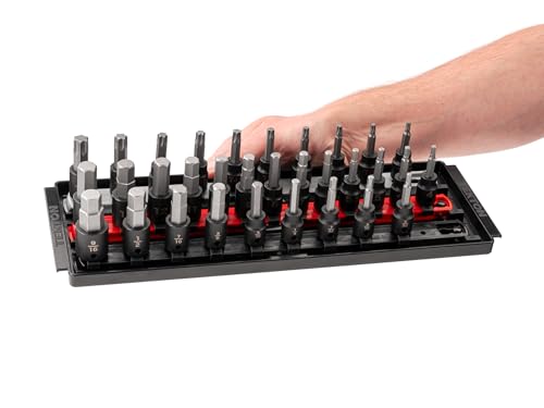 TEKTON 3/8 Inch Drive Impact Bit Socket Set, 32-Piece | SIB91202 - size: (5/32-9/16 in., 4-14 mm, T20-T60), style: Hex and Torx Bit Set