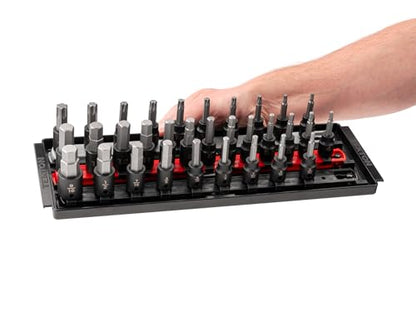 TEKTON 3/8 Inch Drive Impact Bit Socket Set, 32-Piece | SIB91202 - size: (5/32-9/16 in., 4-14 mm, T20-T60), style: Hex and Torx Bit Set