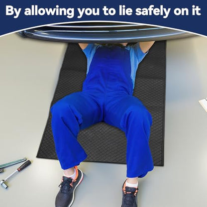 Heavy-Duty Crawler Rolling Mat，60x28 Inch Under Car Repair Mat, Automotive Creepers for Low Clearance, Portable Under Dash Creeper