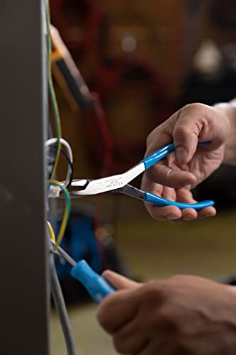 Channellock 738 8-Inch Needle Nose Long Reach Plier,High carbon Polished steel, CHANNELLOCK BLUE grips - style: Needle Nose
