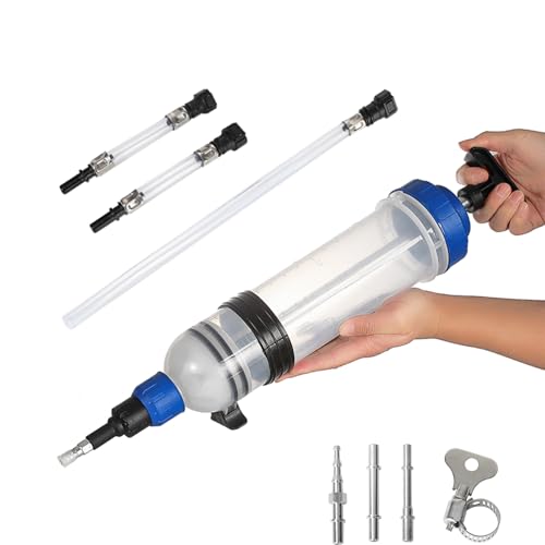 1500ml Fluid Extractor & Manual Automotive Fluid Extractor Pump Oil Syringe with Suction Hose and Extension Tubes for Efficient Oil Change, Fuel Transfer Fluid Syringe (1500ml) - size: 1500ml